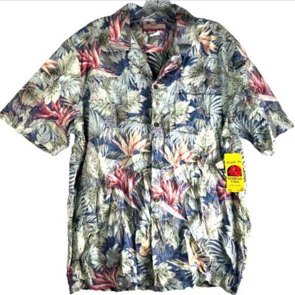 RJC Shirt Adult Large Hawaiian Made in Hawaii Floral Camp Tropical USA 103C New - Picture 12 of 12